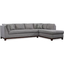 anderson gray  pc sectional with right facing chaise   