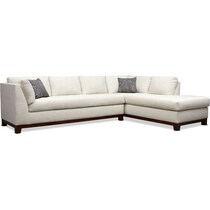 anderson white  pc sectional with right facing chaise   