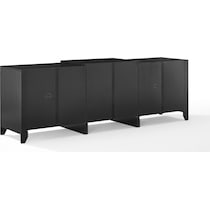 andie black entertainment wall unit   