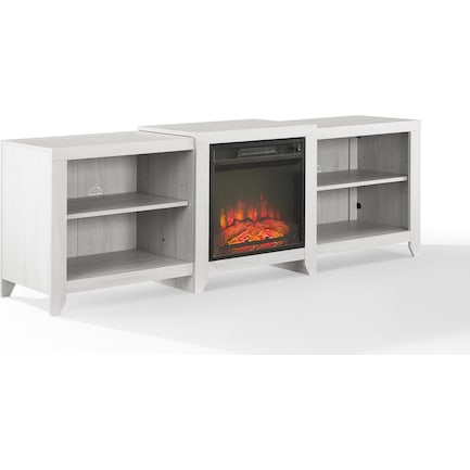 Andie 69" TV Stand with Fireplace - Whitewash