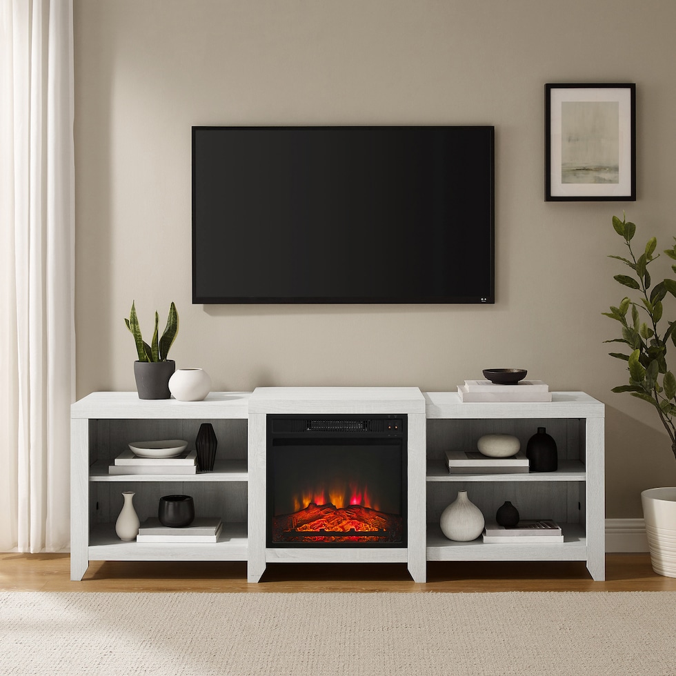 andie white entertainment wall unit   