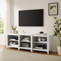 andie white entertainment wall unit   