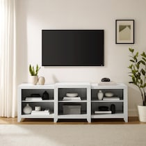 andie white entertainment wall unit   
