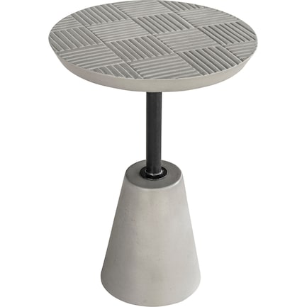 Andorra Indoor/Outdoor Concrete Accent Table - Gray