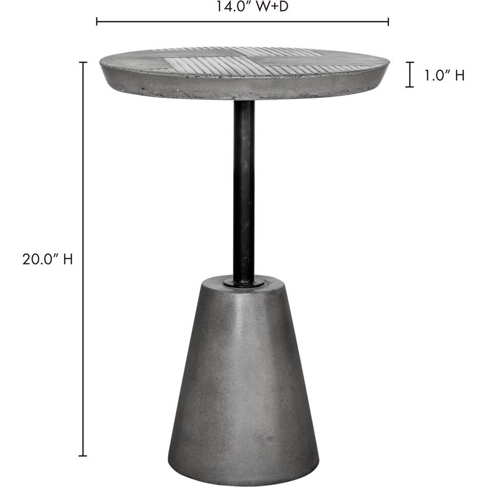 andorra gray end table   