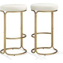 andover white gold counter height stool   