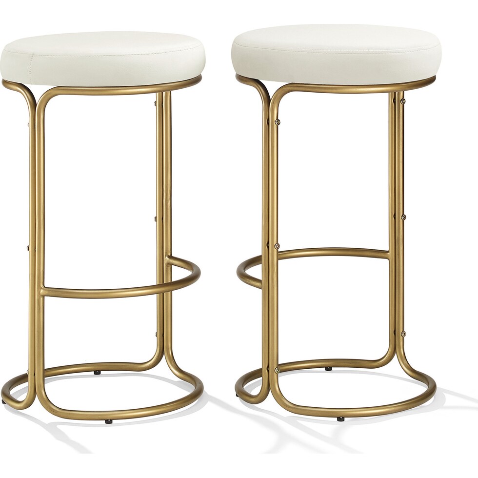 andover white gold counter height stool   