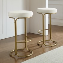 andover white gold counter height stool   