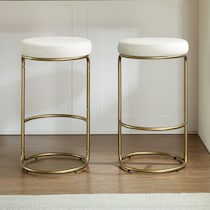 andover white gold counter height stool   