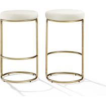 andover white gold counter height stool   