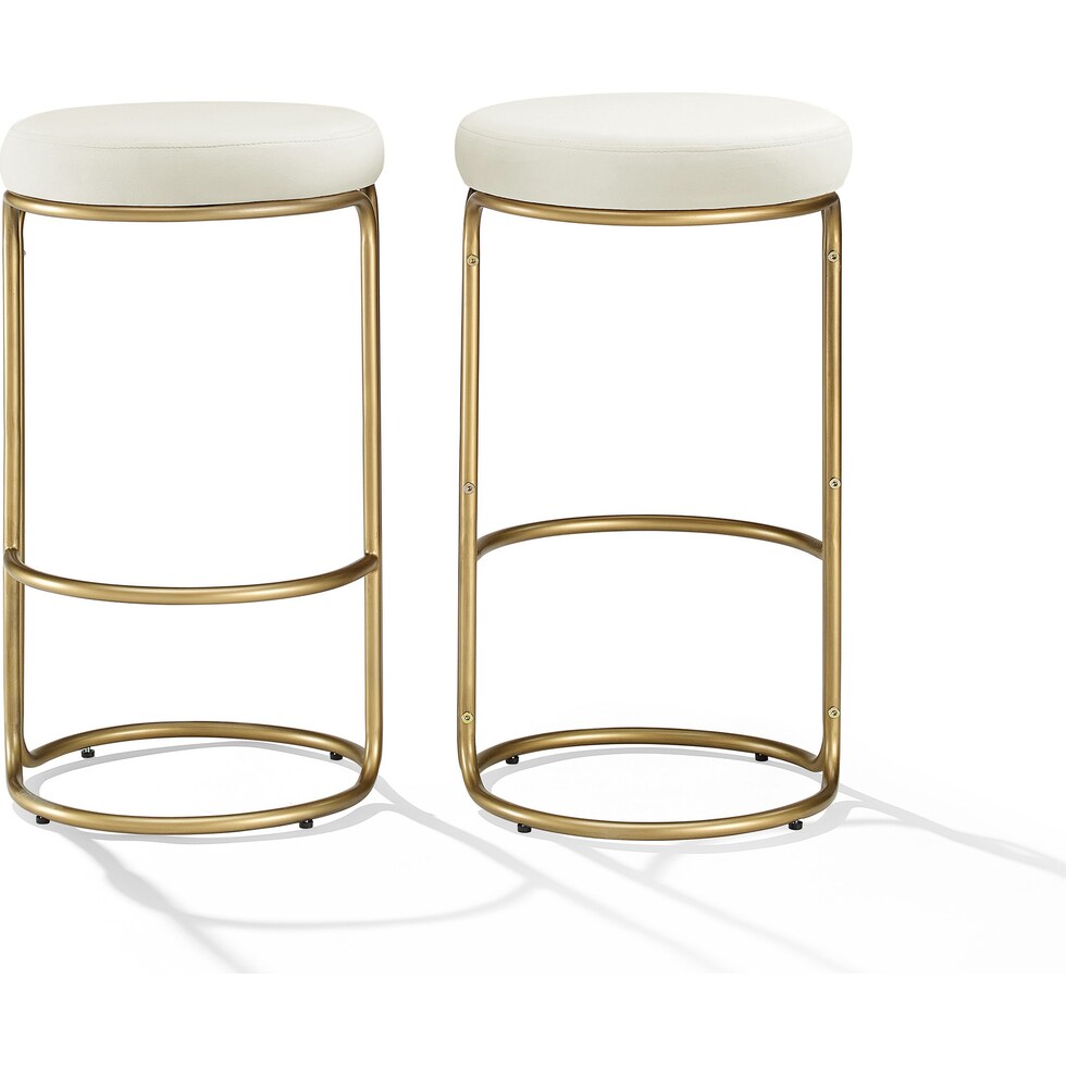 andover white gold counter height stool   