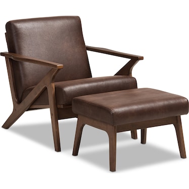 Andrea Accent Chair and Ottoman Set