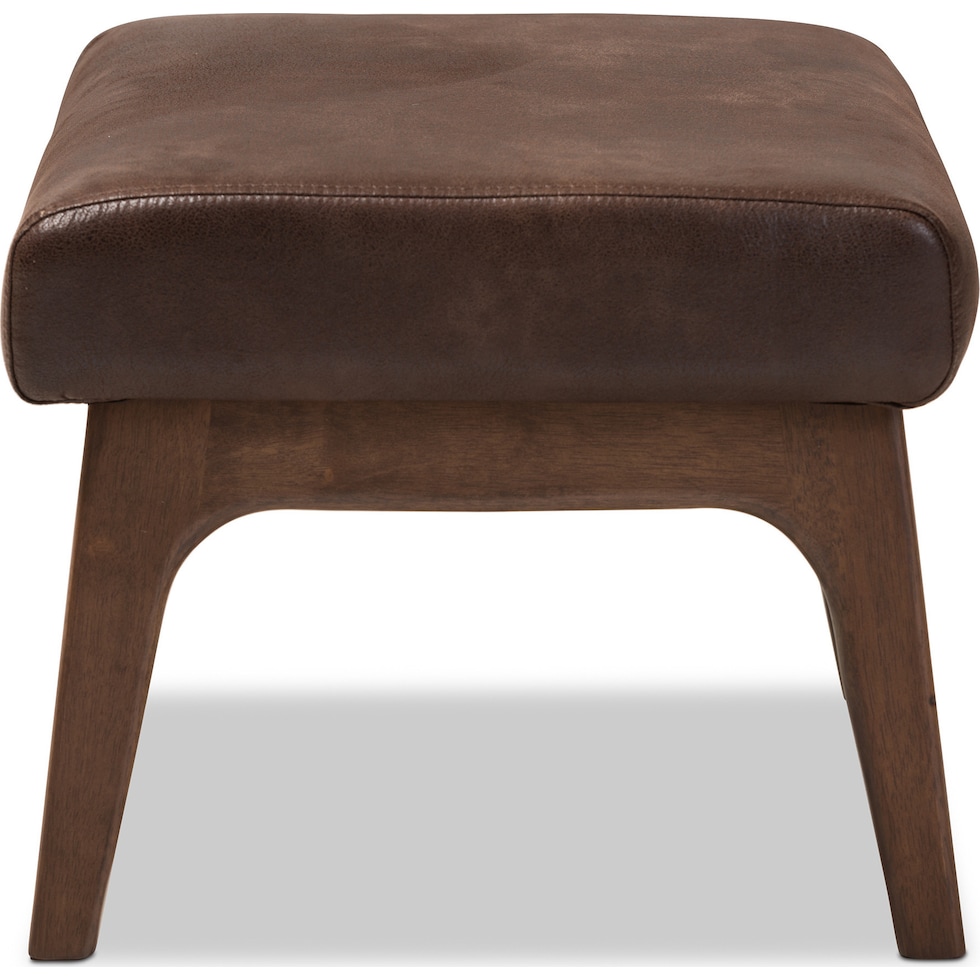 andrea dark brown ottoman   