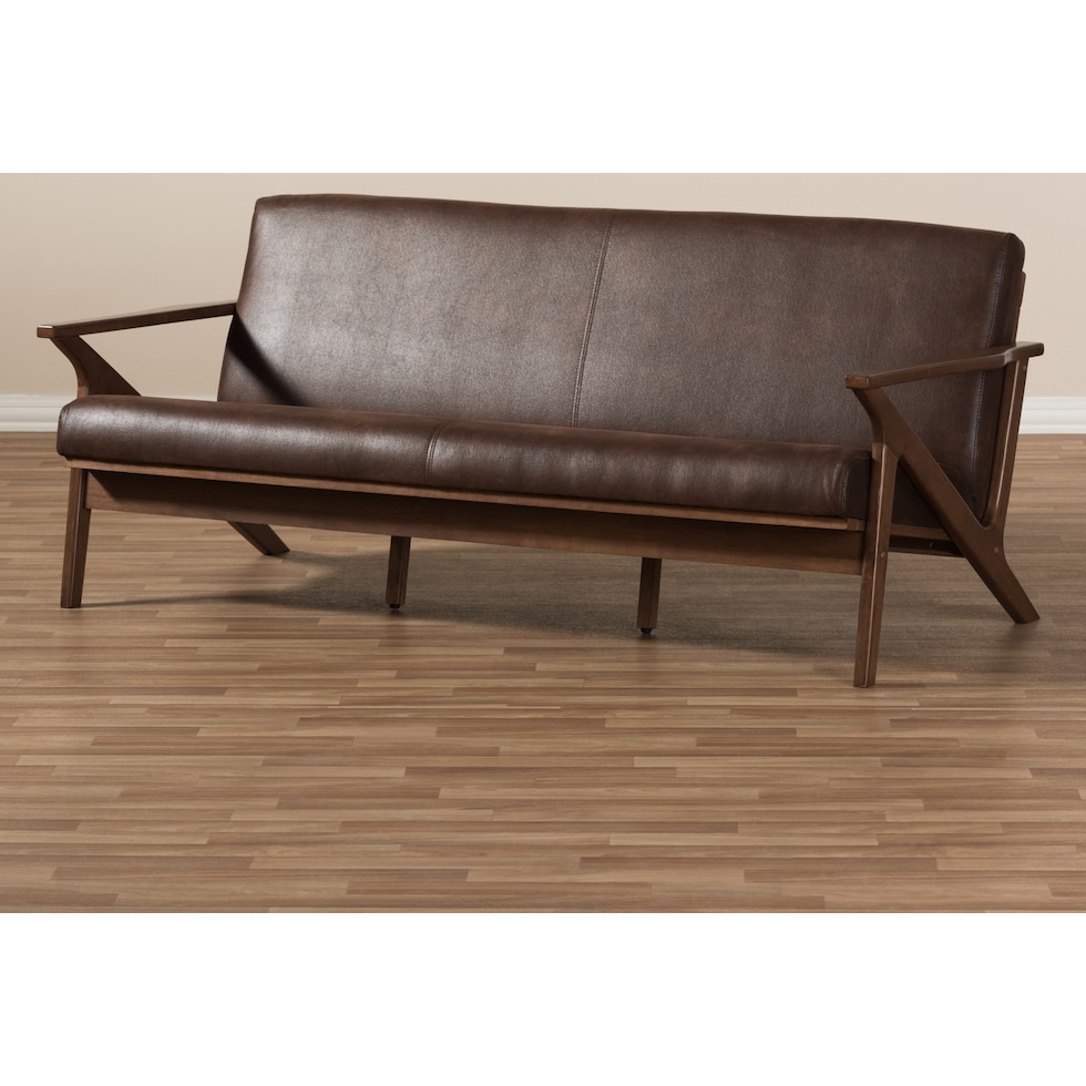 andrea dark brown sofa   