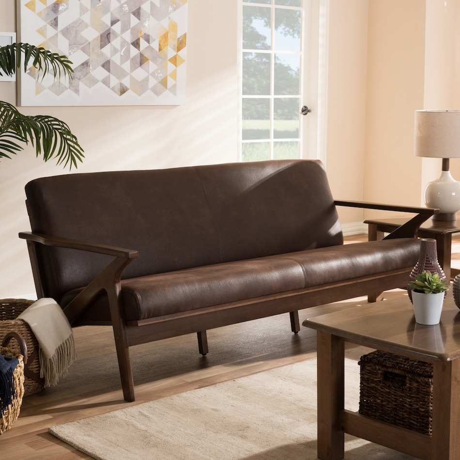 andrea dark brown sofa   