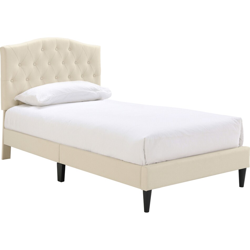 angela light brown twin bed   