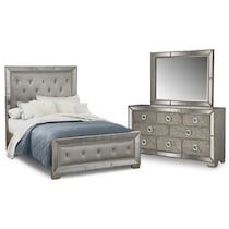 angelina silver  pc king bedroom   