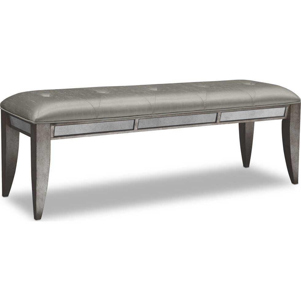angelina silver bench   