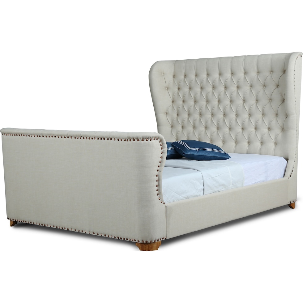 aniston neutral queen bed   