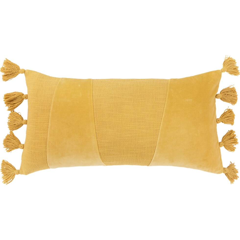 annabelle yellow accent pillow   