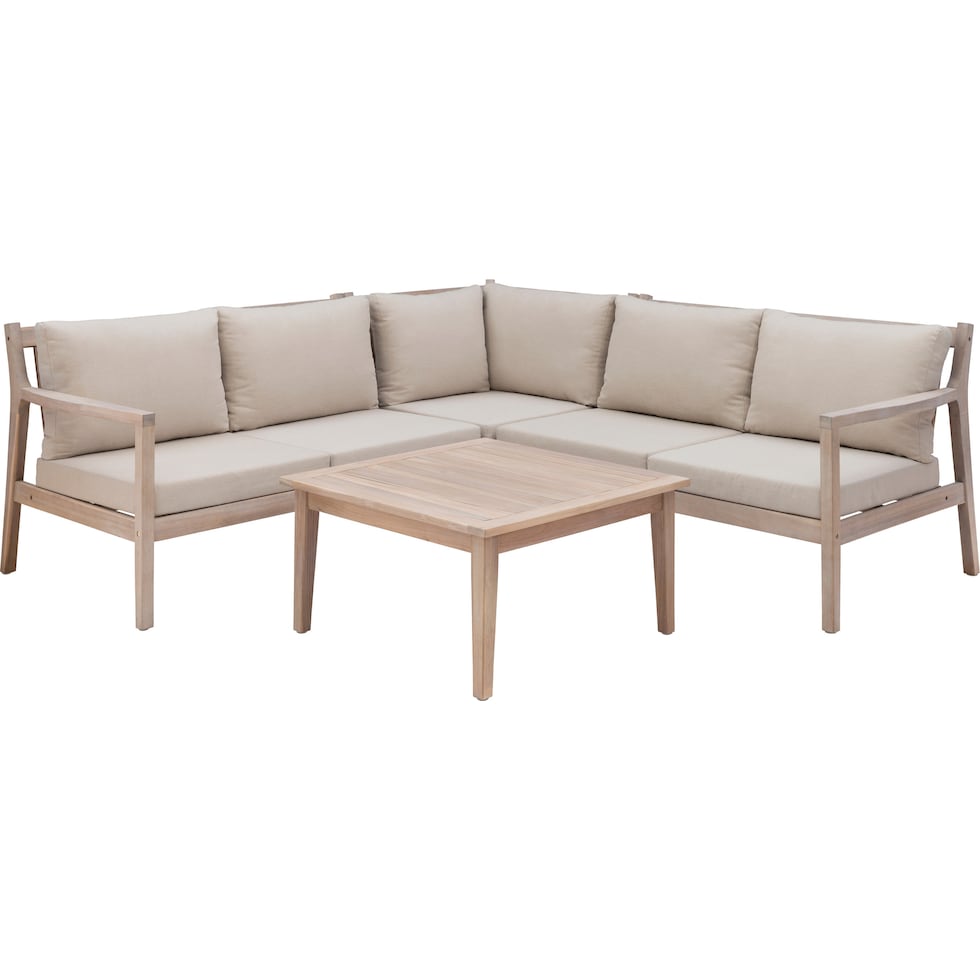 annotto bay beige outdoor sectional set   