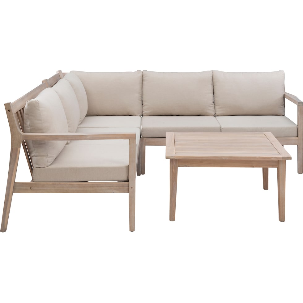 annotto bay beige outdoor sectional set   