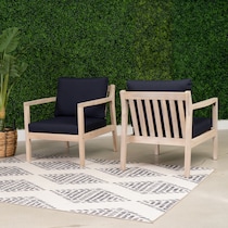 annotto bay blue natural outdoor chair   