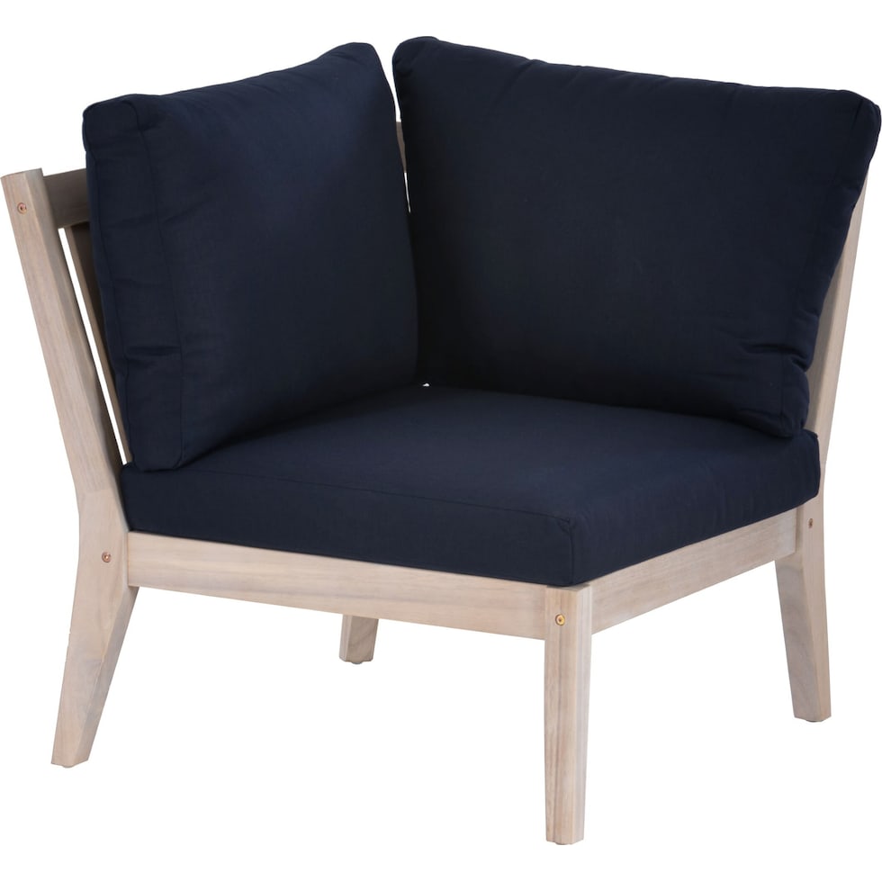 annotto bay blue natural outdoor corner chair   