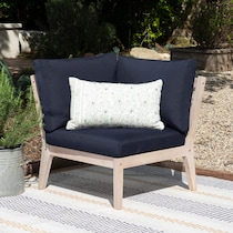 annotto bay blue natural outdoor corner chair   