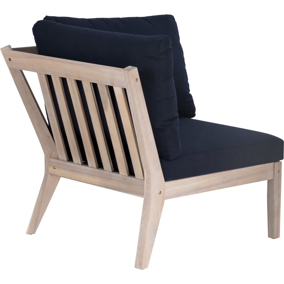 annotto bay blue natural outdoor corner chair   