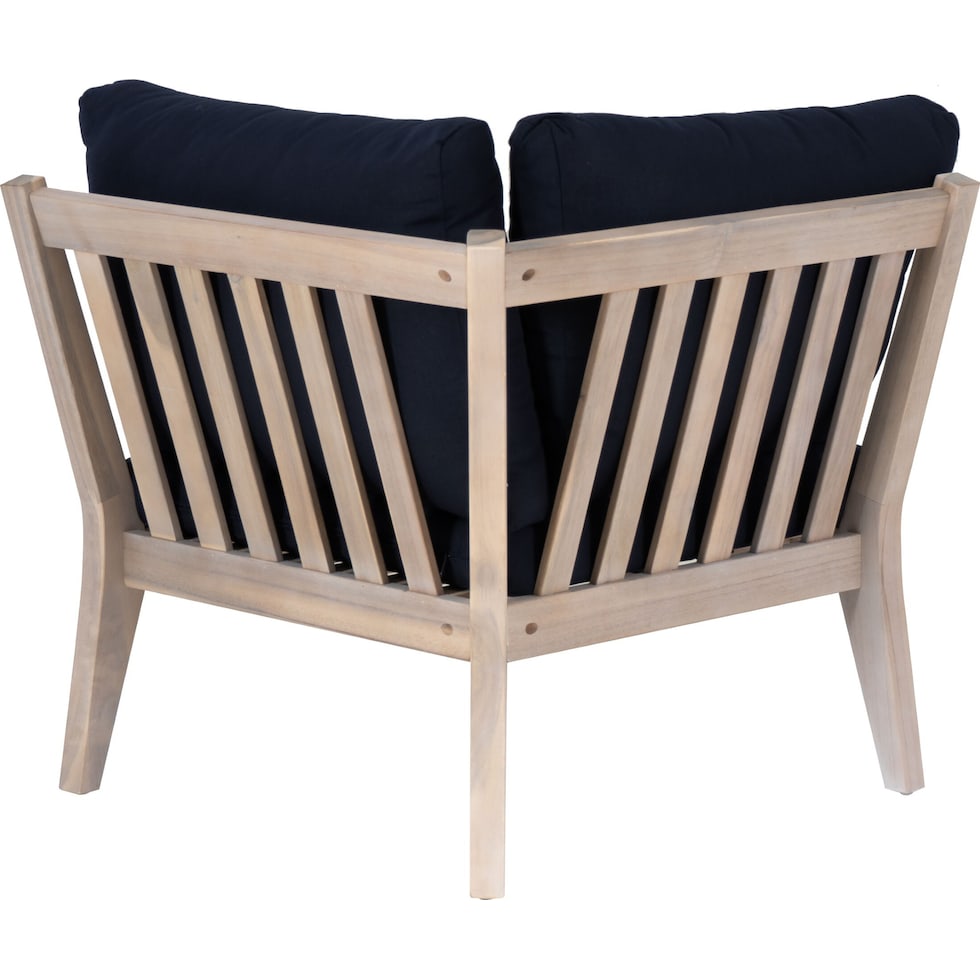 annotto bay blue natural outdoor corner chair   