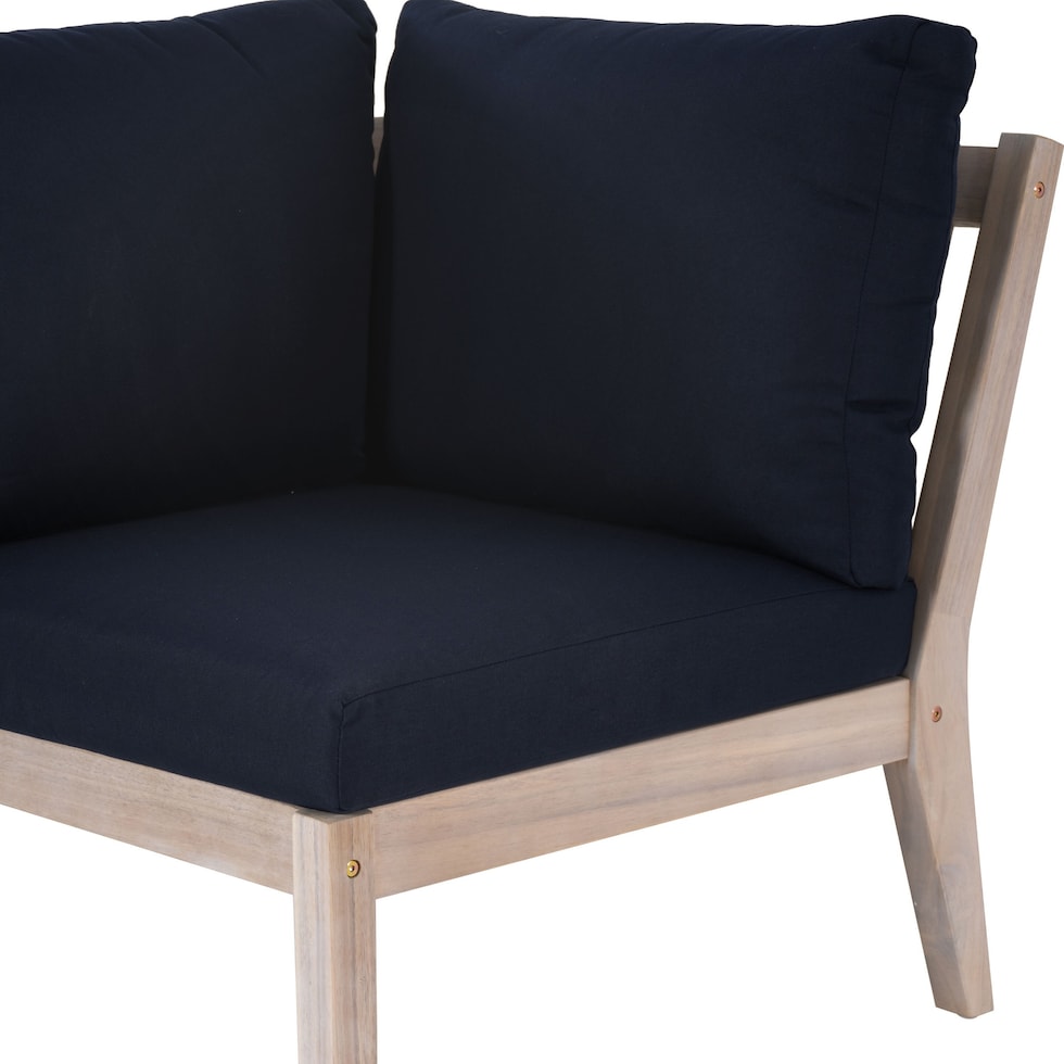 annotto bay blue natural outdoor corner chair   