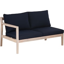 annotto bay blue natural outdoor loveseat   