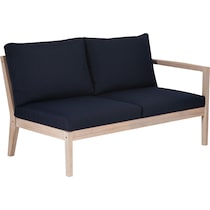 annotto bay blue natural outdoor loveseat   