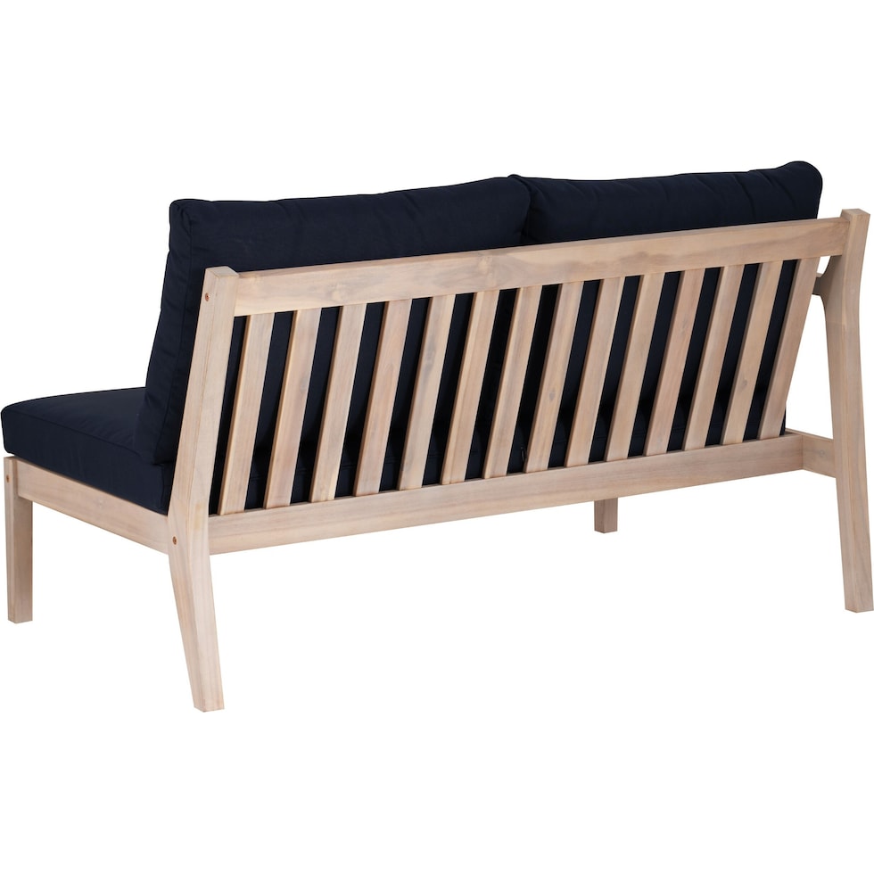 annotto bay blue natural outdoor loveseat   