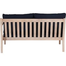 annotto bay blue natural outdoor loveseat   