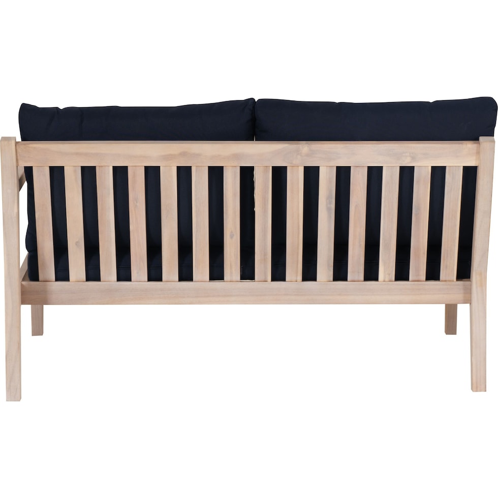 annotto bay blue natural outdoor loveseat   