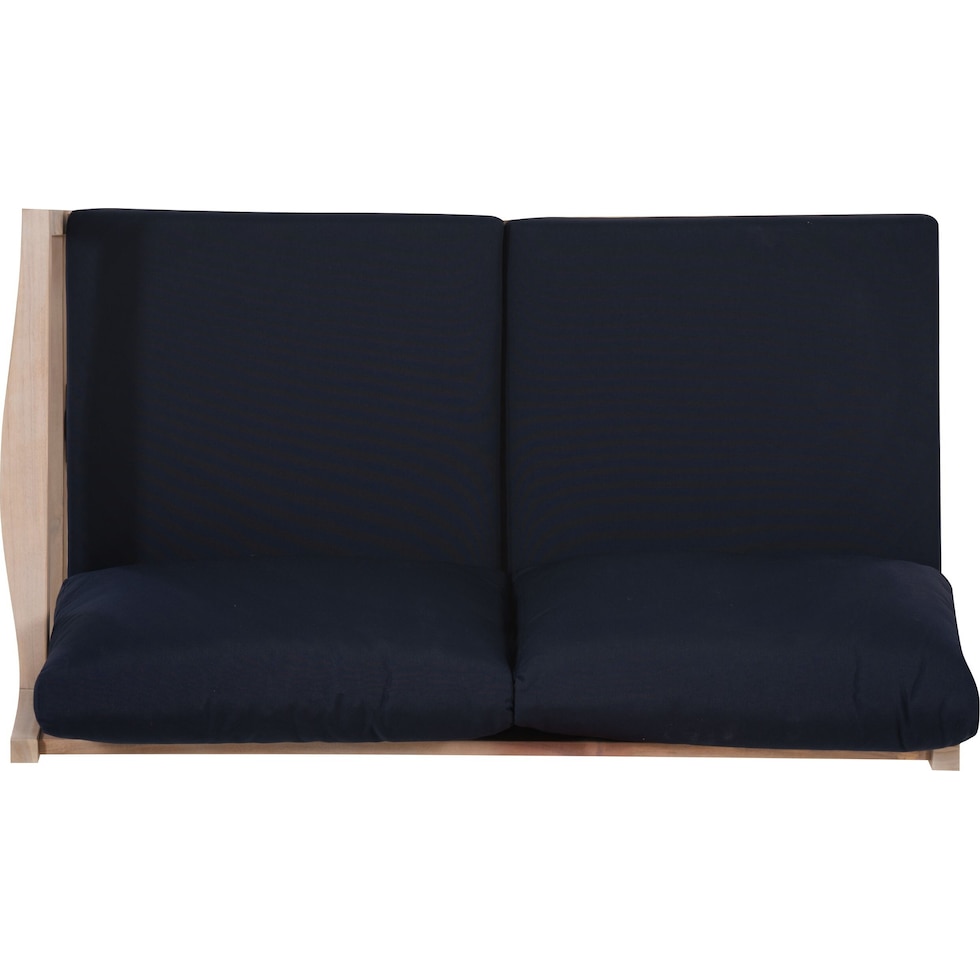 annotto bay blue natural outdoor loveseat   