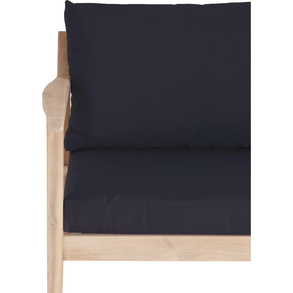 annotto bay blue natural outdoor loveseat   