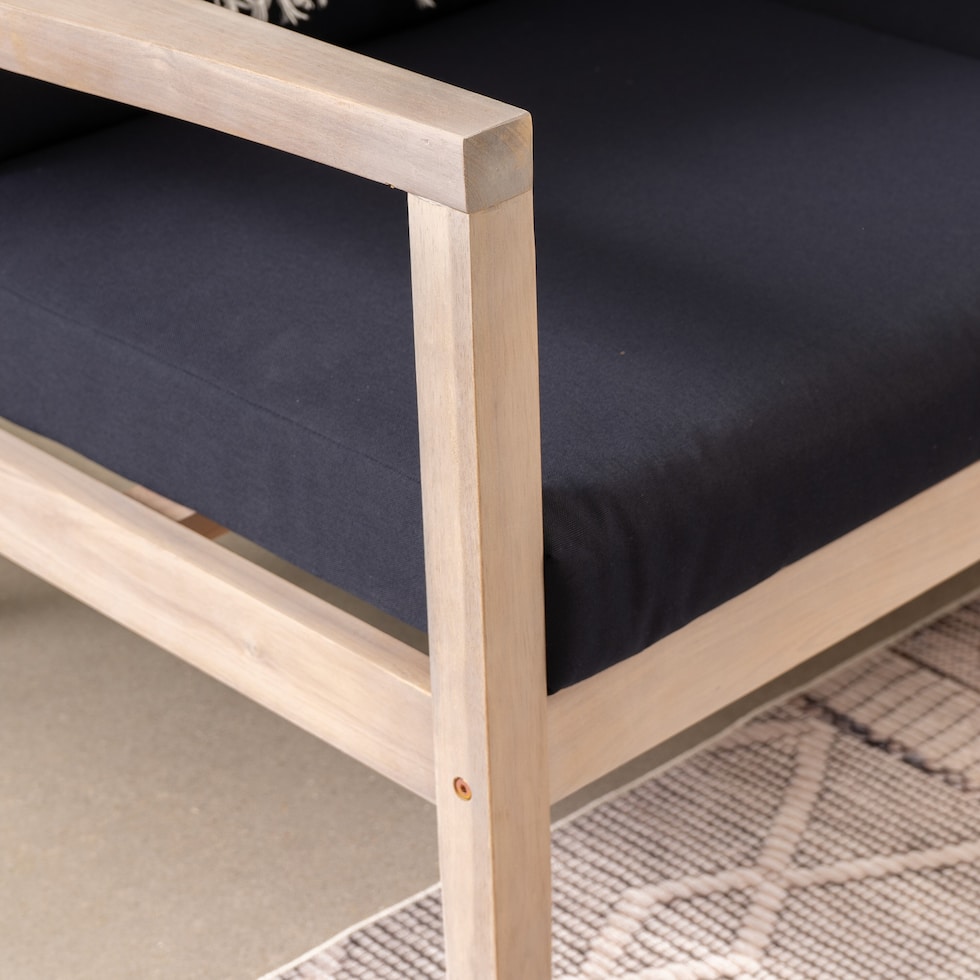 annotto bay blue natural outdoor loveseat   
