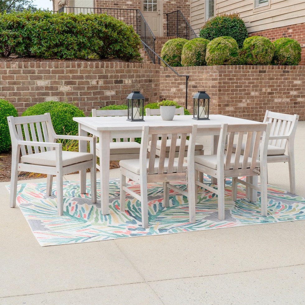annotto bay light brown  pc outdoor dining   