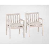 annotto bay light brown outdoor dining armchairs set   