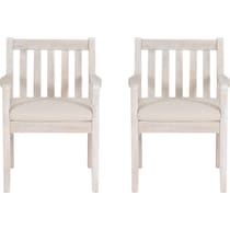 annotto bay light brown outdoor dining armchairs set   