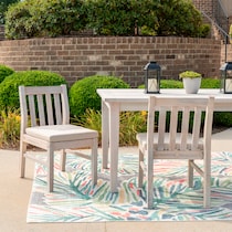 annotto bay light brown outdoor dining chair set   