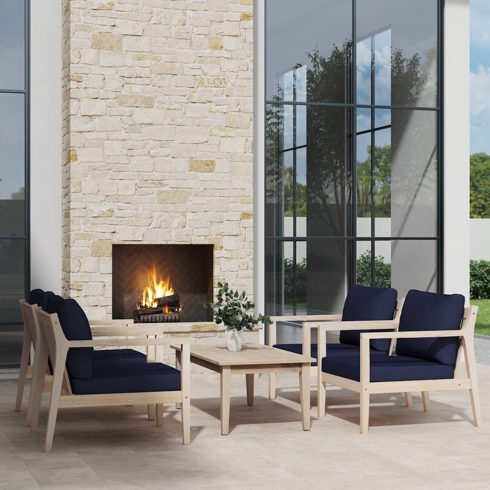 annotto bay navy natural  pc outdoor living   