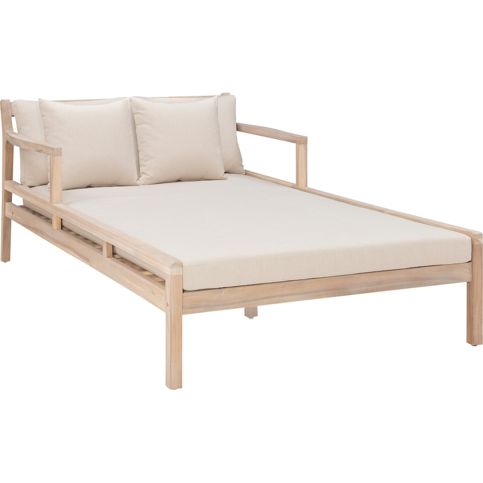 annotto light brown outdoor chaise   