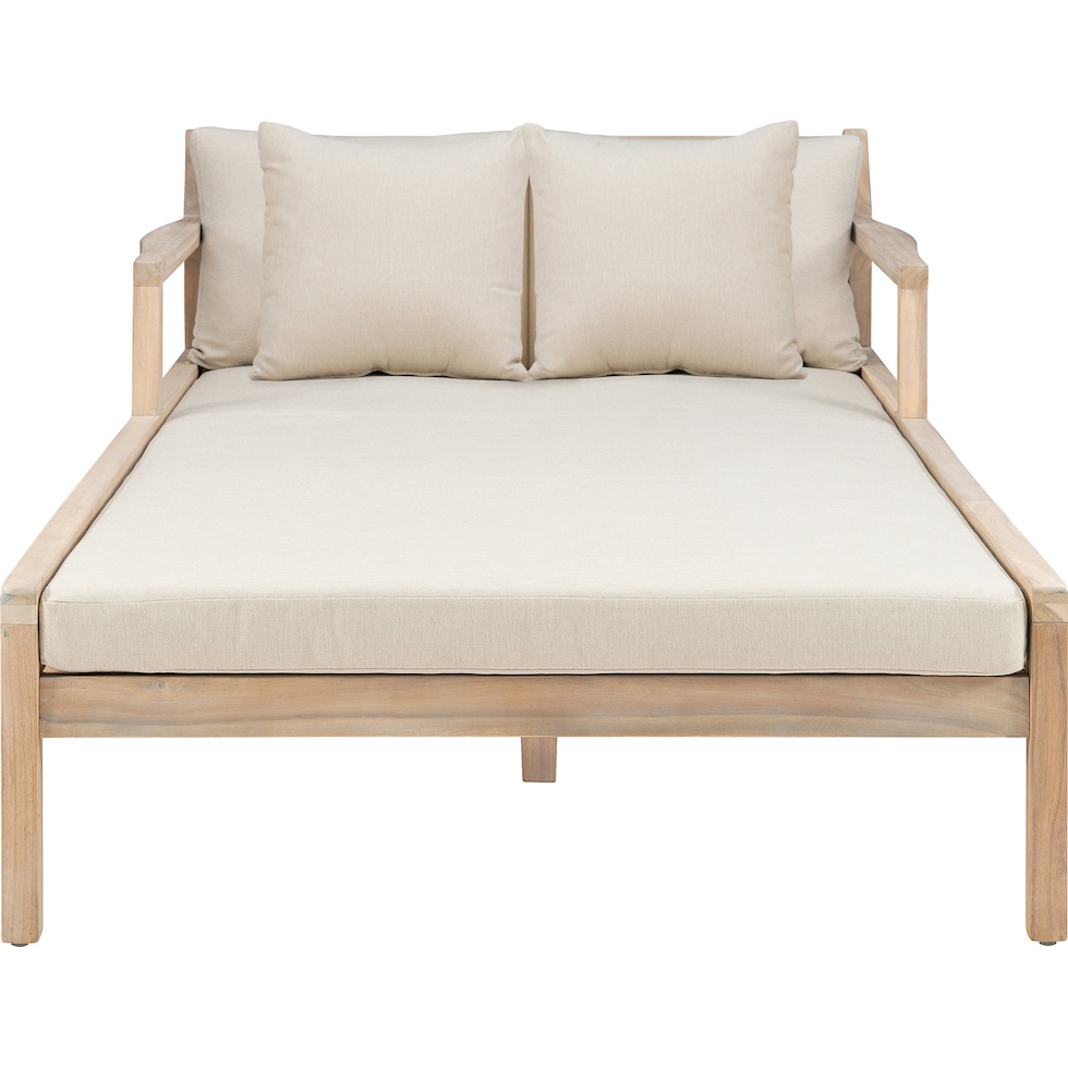 annotto light brown outdoor chaise   