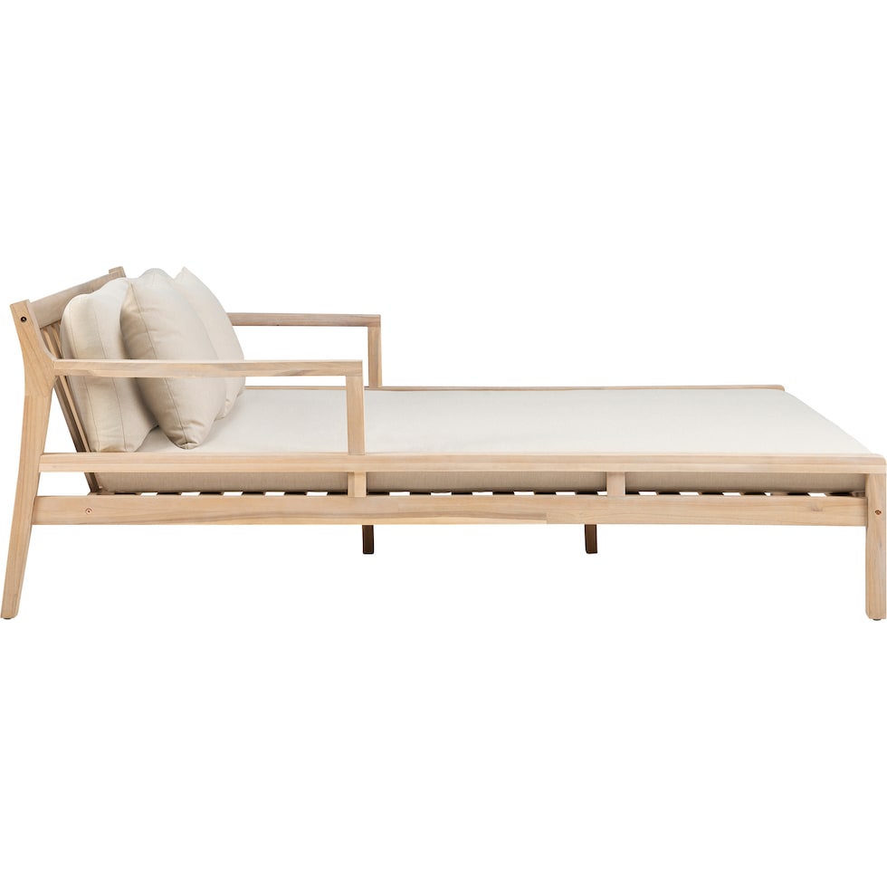 annotto light brown outdoor chaise   