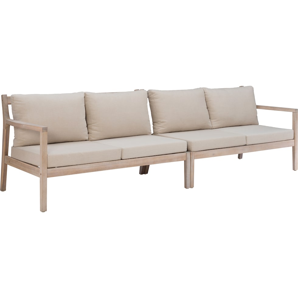 annotto light brown outdoor loveseat set   