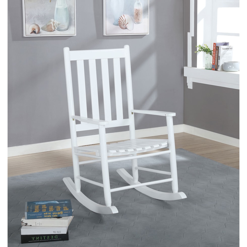 anthony white rocking chair   